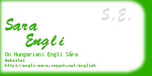sara engli business card